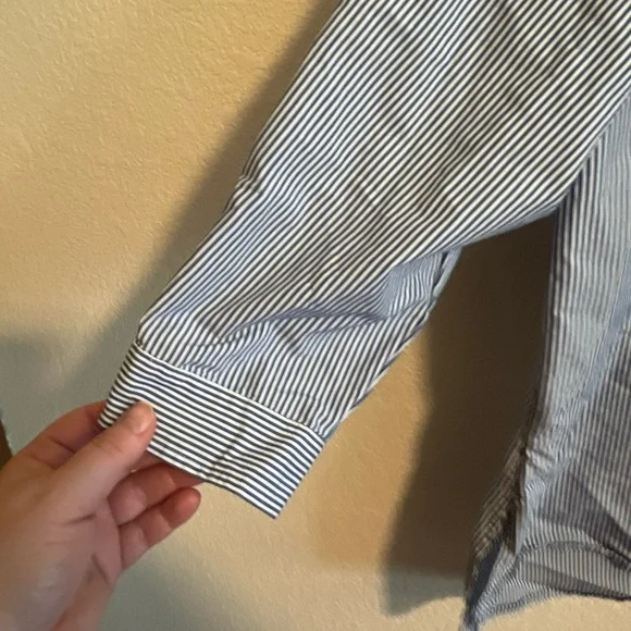 Zac and Rachel Blue Striped Button Down Shirt Size Large - Picture 4 of 11